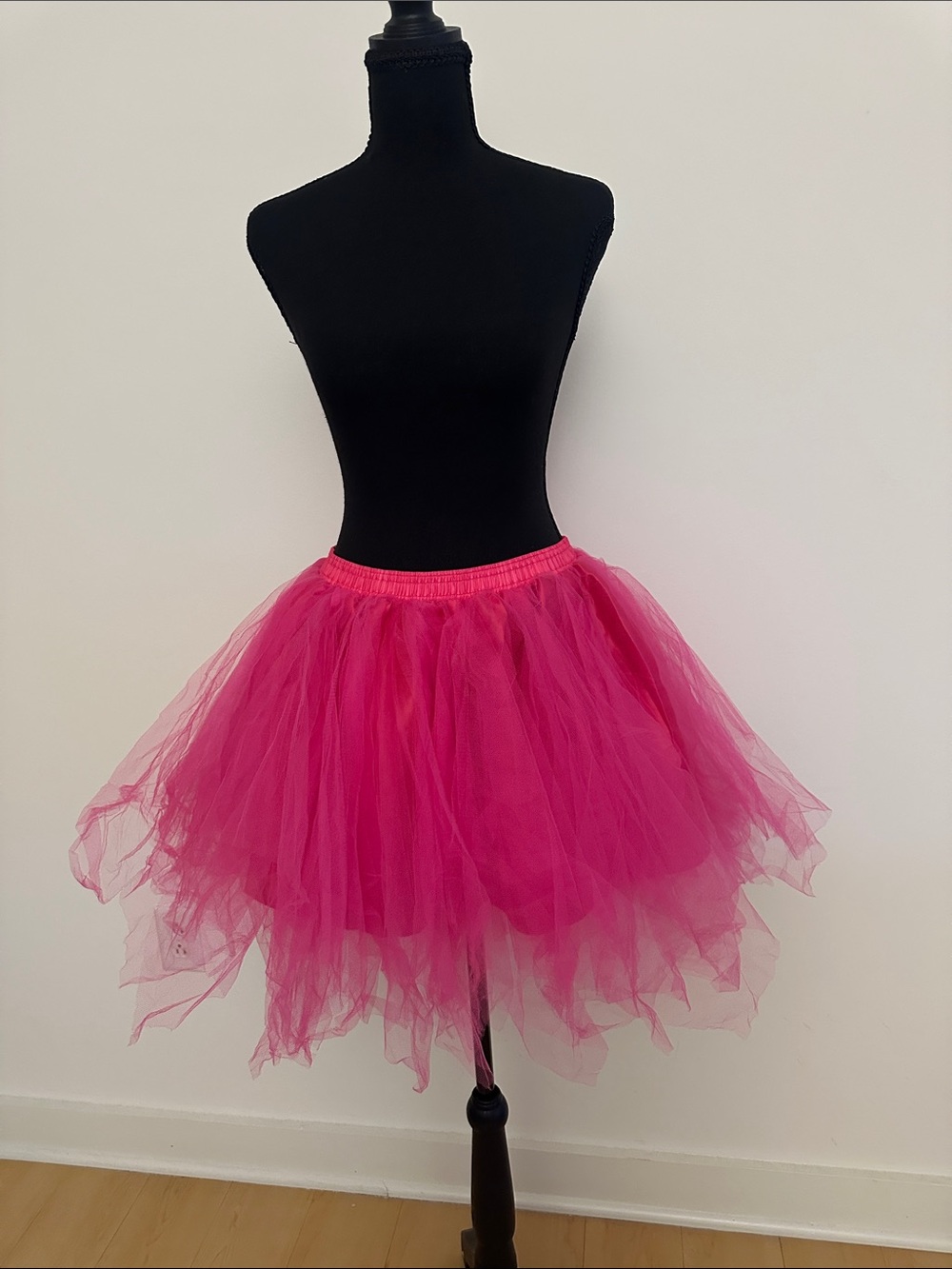 Source Unknown Hot Pink Tulle Mini Skirt